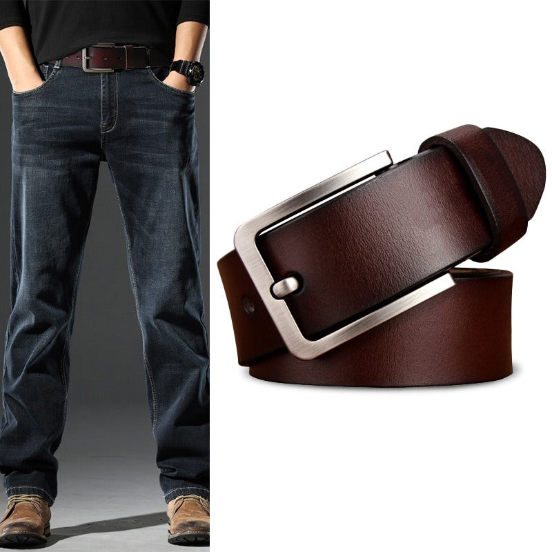 Cinturón de Piel Genuina para Hombre | Estilo Clásico Retro | Agrado Piel