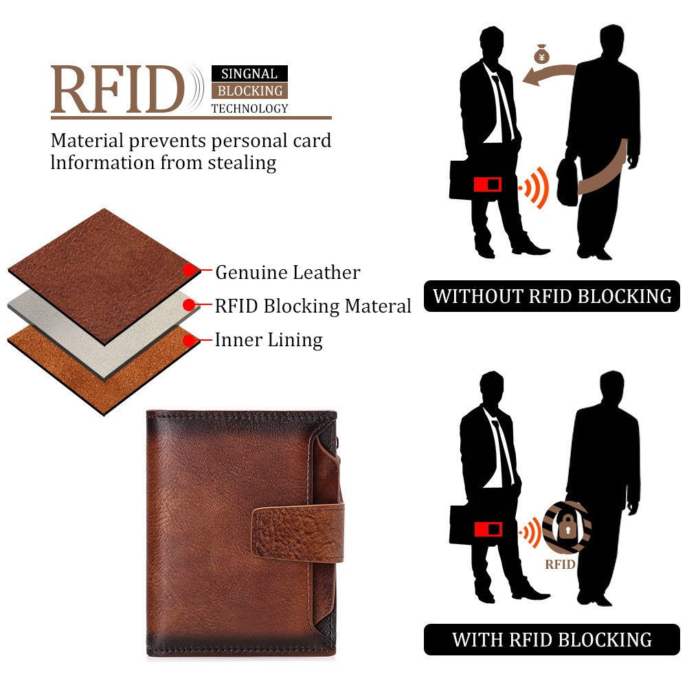 Cartera de Piel Genuina para Hombre | Diseño Compacto y Elegante