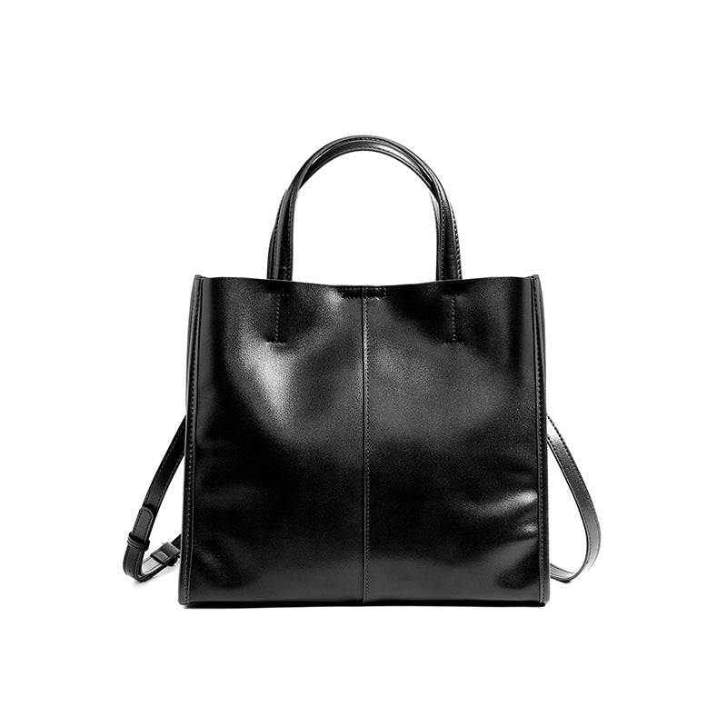 Bolso Tote de Piel Genuina para Mujer | Estilo Clásico Burdeos