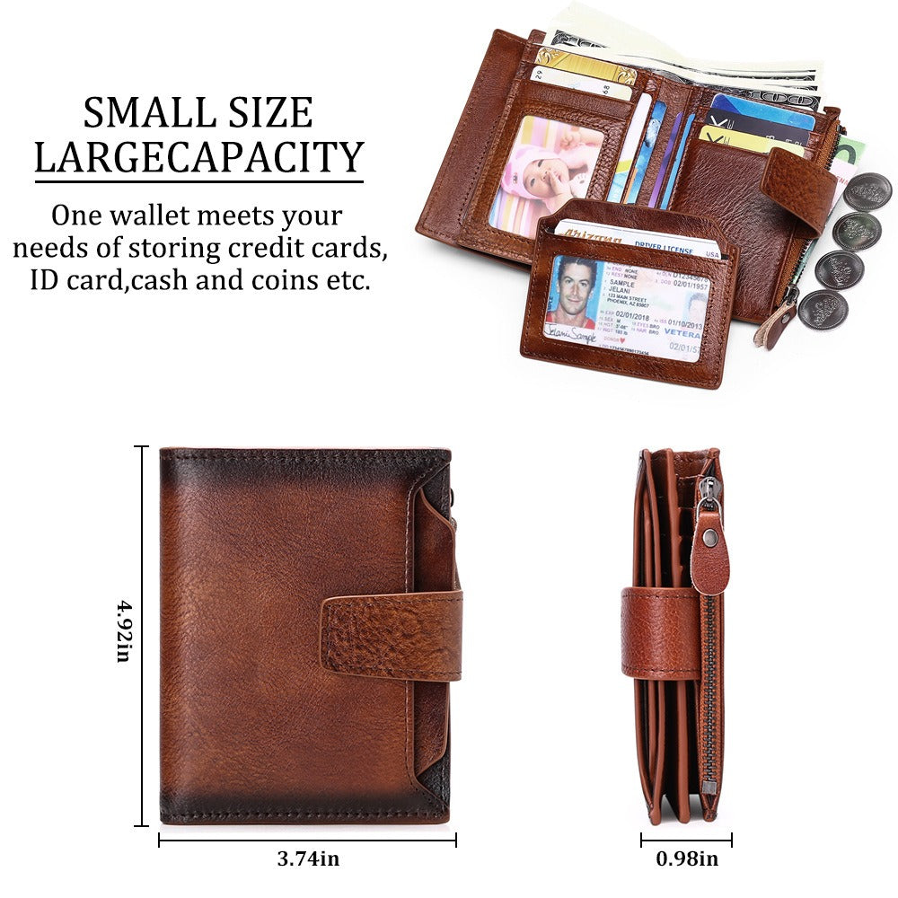 Cartera de Piel Genuina para Hombre | Diseño Compacto y Elegante