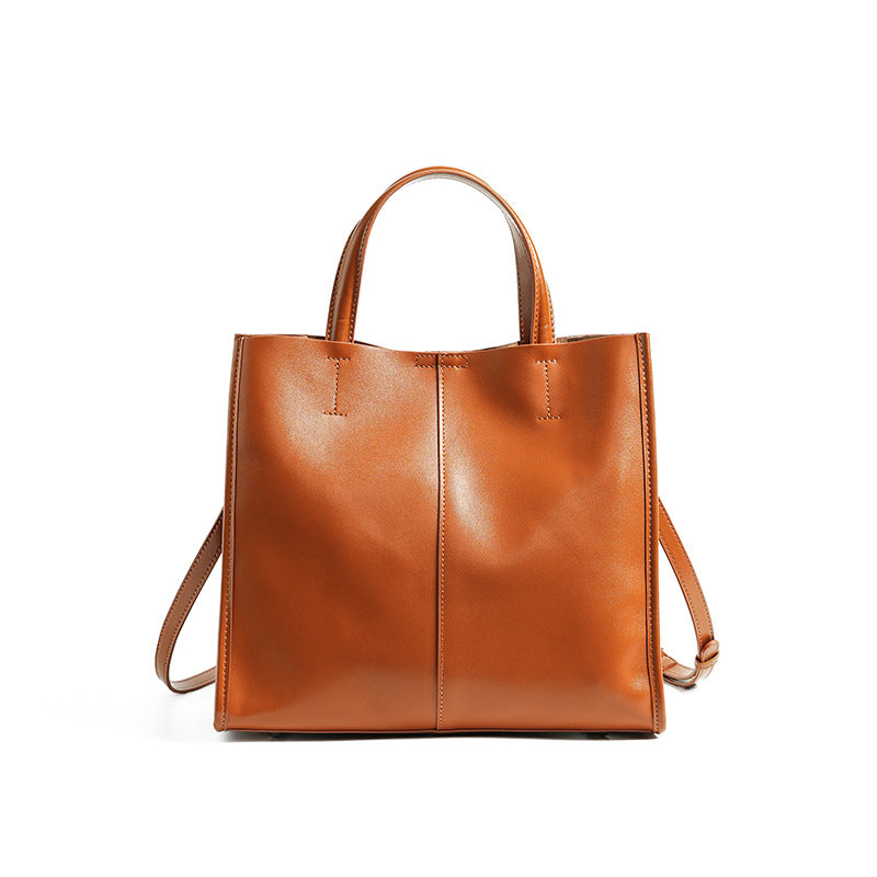 Bolso Tote de Piel Genuina para Mujer | Estilo Clásico Burdeos