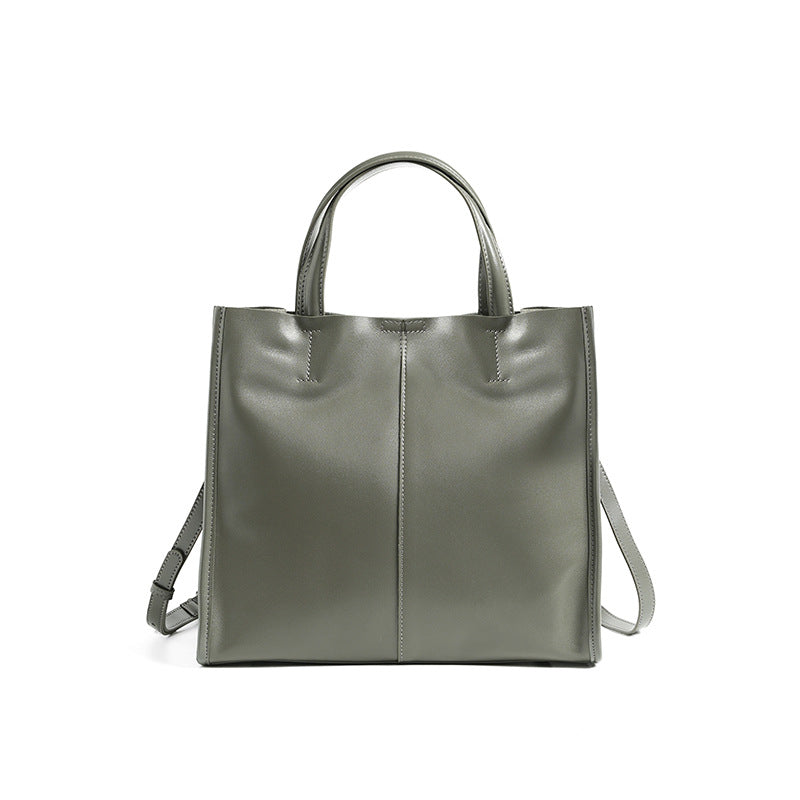 Bolso Tote de Piel Genuina para Mujer | Estilo Clásico Burdeos