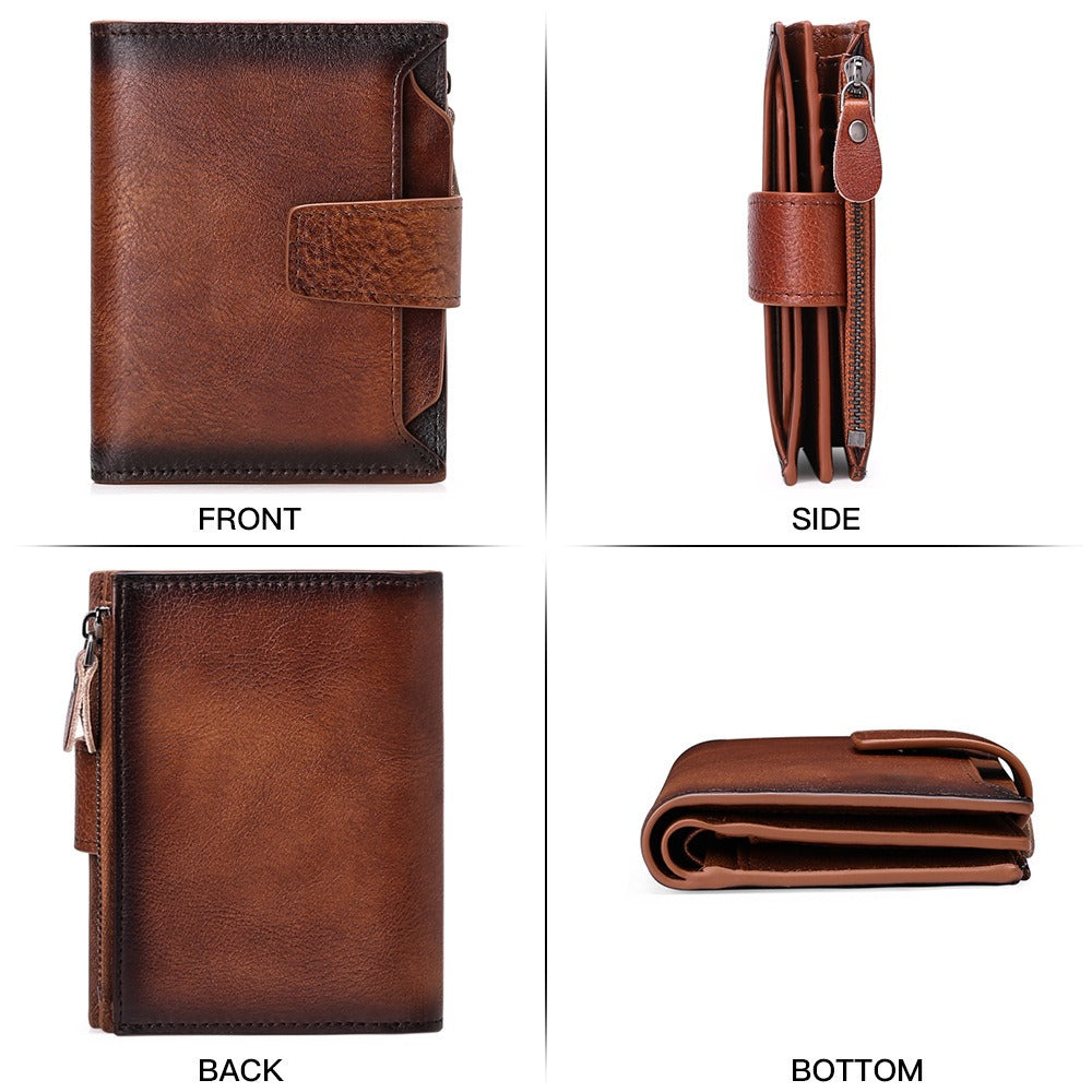 Cartera de Piel Genuina para Hombre | Diseño Compacto y Elegante