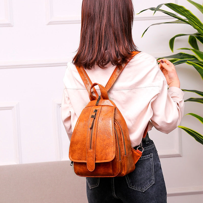 Mochila de Piel Genuina Casual Urbana | Mujer y Hombre | Agrado Piel