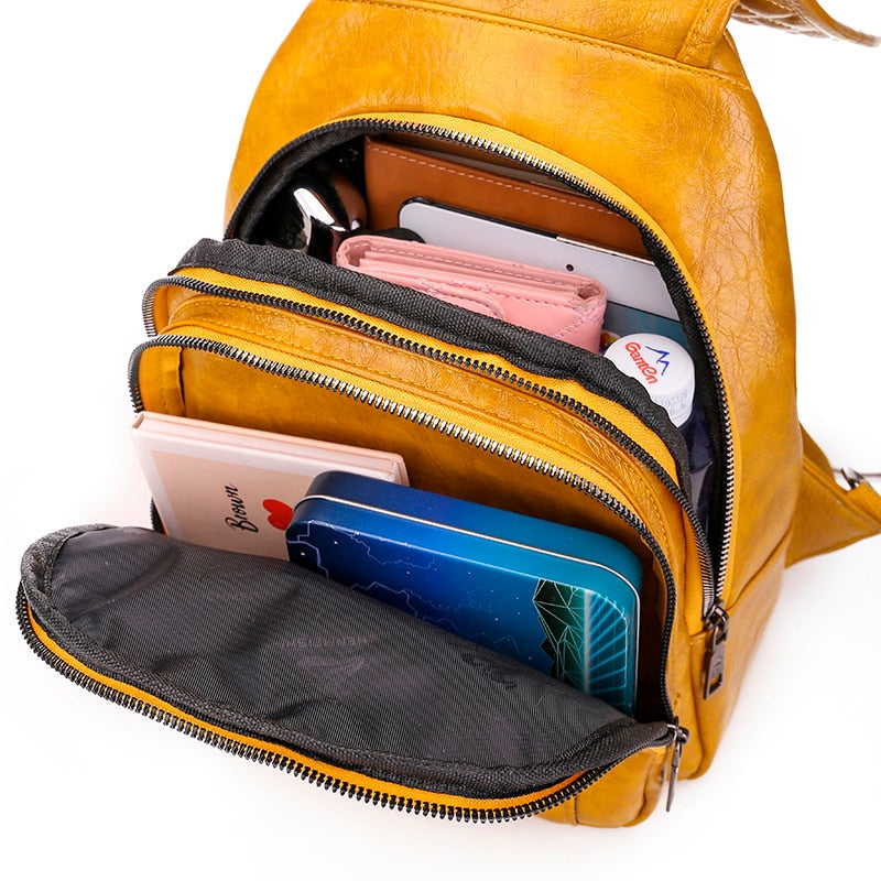 Mochila de Piel Genuina Casual Urbana | Mujer y Hombre | Agrado Piel