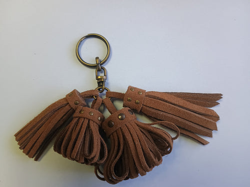 Llavero de piel artesanal Modelo Tradicional hecho a mano en España — Agrado
